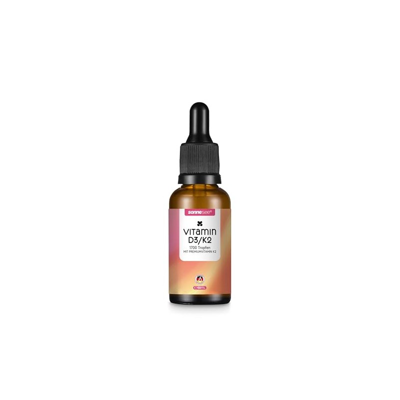 sonnesee Vitamin D3/K2 Tropfen – 25 µg D3 & 20