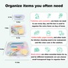 honitty Clear Hard Shell Zipper Case,6PCS Transparent Clear Zipper Pouches,Hard