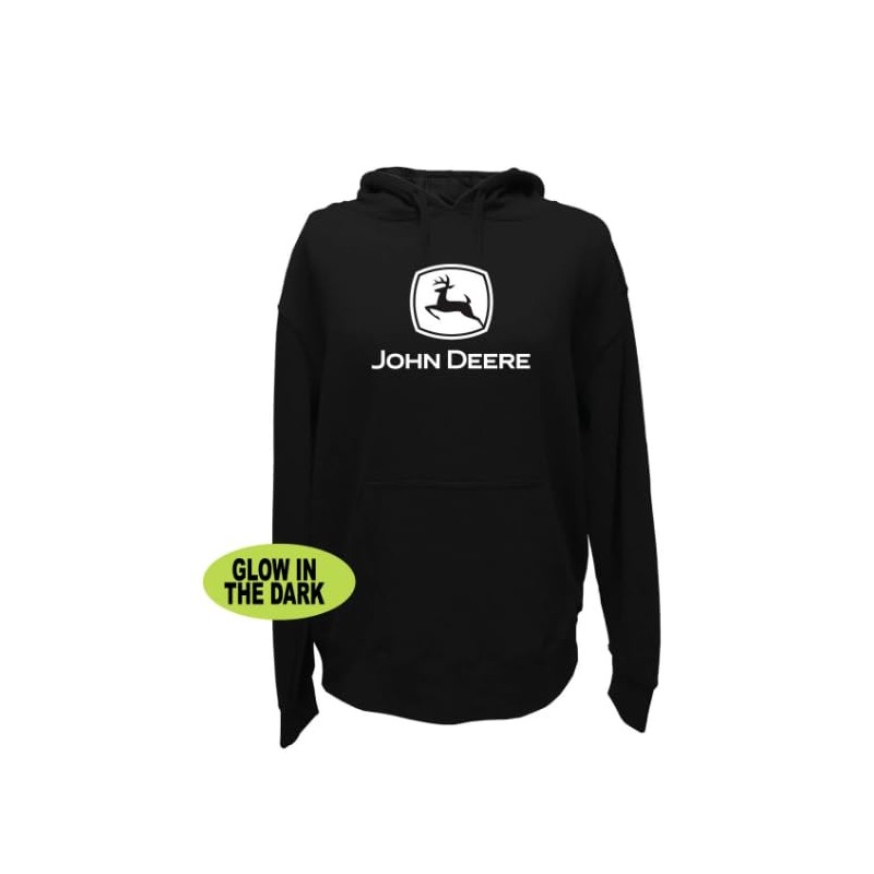 John Deere Pull Over Hoodie With Glow In The Dark