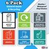 Recycling General Waste Trash - wheelie Bin Stickers - 6