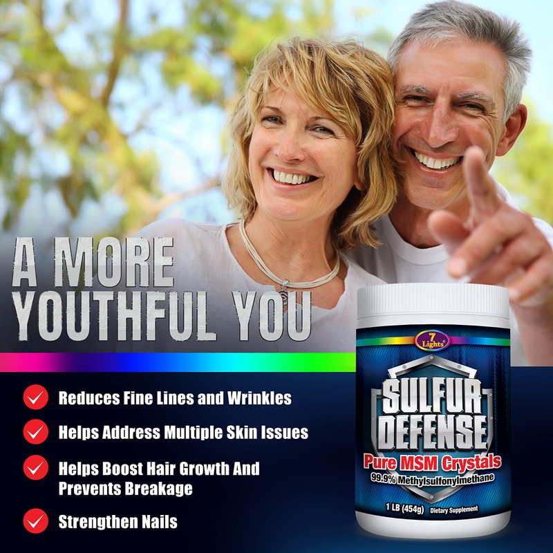 7 Lights Sulfur Defense Opti-MSM 99.9% Pure MSM Powder |