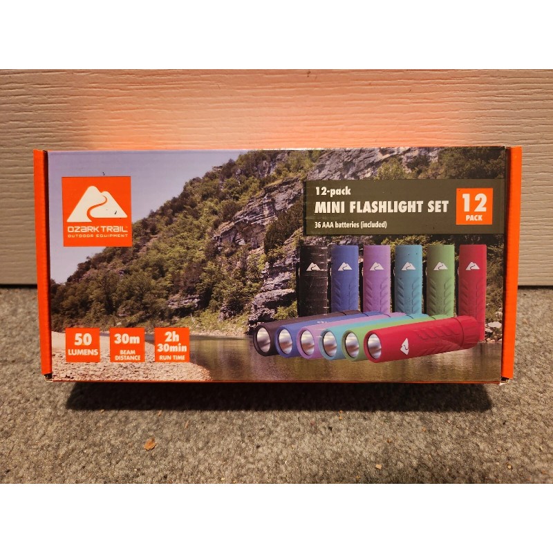 Ozark Trail 12-pack Mini LED Flashlight Set - 50 Lumens,