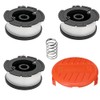 Strimmer Spool,Replacement Strimmer Line,Replacement Spool Caps,ompatible with Black Decker Replace
