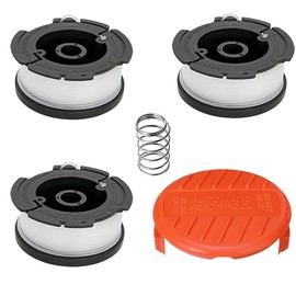 Strimmer Spool,Replacement Strimmer Line,Replacement Spool Caps,ompatible with Black Decker Replace AF-100 ST5530-GB GLC3630L20-GB STC1820PC-GB BESTA530-GB BESTA525-GB(3 Spool + 1 Cap+1 Spring)