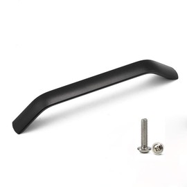 Qrity Pack of 10 Kitchen Handles Black Kitchen Cabinet Door Handles Kitchen Cabinet Pull Hole Spacing Hole Spacing 128 mm (Matte Black)