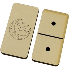 Azeeda 'Bats & Crescent' Domino Set & Box (DM00051738)