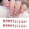 HAPVITAL 24-Piece Set, Nail Tips, Press-On, Popular, 3D, Handmade Japanese