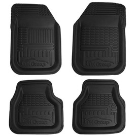 FH Group Automotive Floor Mats - Deep Dish Floor Mats, Black TPO Plastic Climaproof™ Floor Mats for Cars, Universal Fit, Full Set, Floor Mats for Sedan, SUV, Truck Floor Mats Automotive