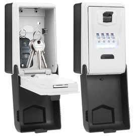 Gaethra Key Safe with Number Code, Large 4 Digit Key Safe with Illuminated, Waterproof, Rustproof Key Safe Outdoor, for Home, Office, School, Garage and More