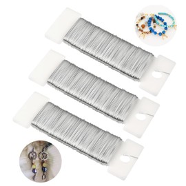 3 Rolls Craft Wire for Crafts, Jewellery Wire, Silver, Flower Wire for DIY Jewellery Making Crafts