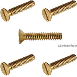 4-40 x 1'' Solid Brass Machine Screws Flat Head Slotted Quantity 100