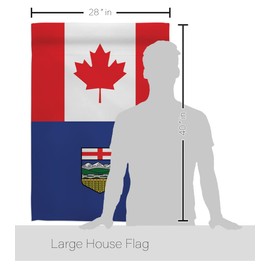 Americana Home & Garden Canada Alberta House Flag Provinces Canadian Territories Region Country Particular Area Decoration Banner Small Garden Yard Gift Double-Sided, Made in USA