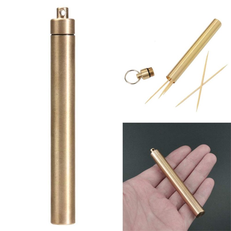 Pocket Toothpick Holder, Decorative Reusable Portable Toothpick Box Container Toothpick