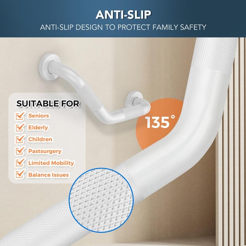 Grab Bars for Bathtubs and Showers- 1-1/4 x 16" Angled