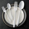 Nagao Tsubame Sanjo Enamel Dinner Fork, White, Made in Japan