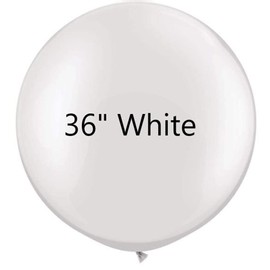 iShyan 36 inch White Latex Balloons Large Round Balloon for Birthday Wedding Party Decorations,6 pcs