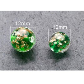 SUPVOX 20pcs Luminous Glass Beads Lampwork Beads Glow in The Dark Beads Round Loose Beads Big Hole Charms for DIY Craft Jewelry Making (Mixed Colors) 12MM