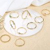 Kakonia 14K Gold Plated Stacking Rings for Women Simple Dainty