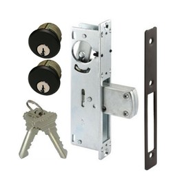 Pacific Doorware Storefront Door Mortise Lock Swing Deadbolt & Cylinder Combo, Adams Rite Cam (Double Cylinder, Duronotic Bronze, 1-1/8" Backset)