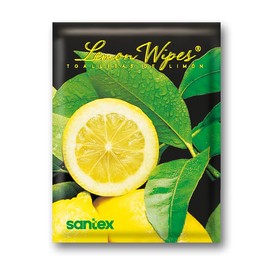 Santex Erfrischende Zitronentücher mit Duft, Box mit 100 Beuteln