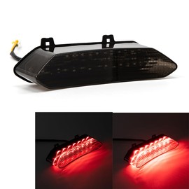 evomosa Motorcycle Brake Tail Light Red Light Brake Light for Motorcycle ATV Raptor 700R YFZ450R 450X Rear Lights (Black)
