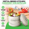 Plexon Countertop Compost Bin Kitchen, Kitchen Compost Bin 1.3 Gallon,