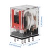 Baomain Power Relay MY2N-GS, 24V DC Coil, with DIN Rail
