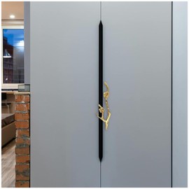 ZORZA 1Pcs Twig Drawer Pulls Polished Brass Plum Blossom Branch Handle Metal Flower Branch Furniture Cabinet Dresser Branch Drawer Handle Decorative (Right)