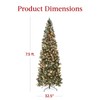 Best Choice Products 6ft Pre-lit Pencil Christmas Tree, Partially Flocked