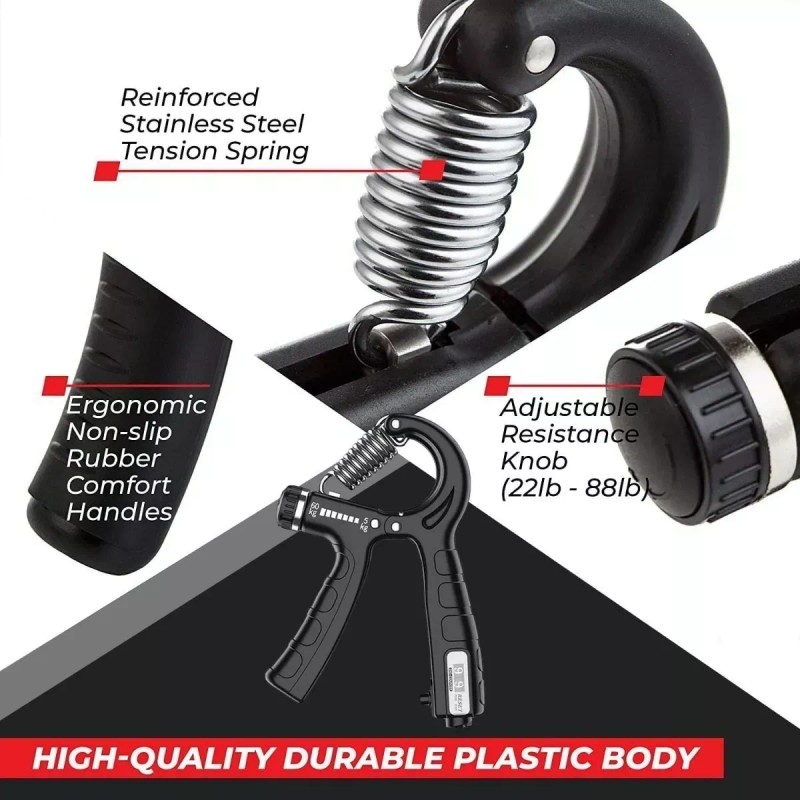 CB Ejercitador De Dedo Fortalecedor De Agarre Mano Ajustable