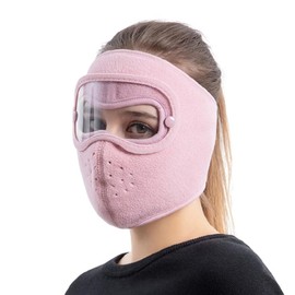 Women's Face Warmer Mask Warm Cold Protection Outdoor Sports Bike Bicycle Board (Pink)