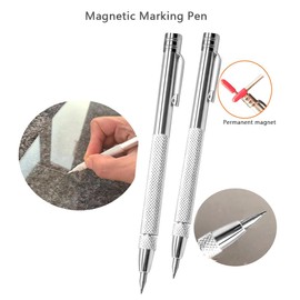 XIANFENGHU 2 pieces Tungsten Carbide Scriber with Magnet,with Extra 20 Replacement Marking Tip.