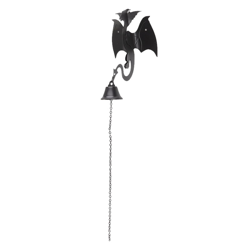 Wind Chime Gothic Dragon Design Retro Style Home Decoration Iron
