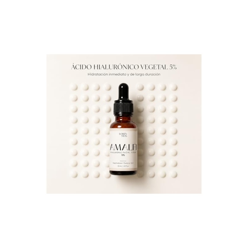 Amalfi Sérum Facial Hidratante con Ácido Hialurónico 5%, 30 mL.