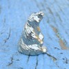 Sitting Bear Figurine, Grizzly Bear, Bear Gifts, Handcast, in Finest