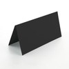 100 Pcs Black Name Place Cards | Blank Folded Table