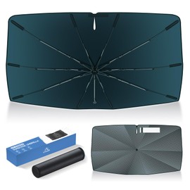 Autorder Windshield Sun Shade Umbrella for 2018-2022 Kia Sportage Accessories,Upgraded Ice Crystal Material,Easy Setup Umbrella Sunshade for Car Windshield,100% Sun Blocking