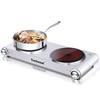 Hot Plate, Techwood 1800W Dual Electric Stoves, Countertop Stove Double