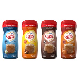 Nestle Coffee mate Flavored Creamer 4 Pack Variety Pack (15 oz bottles) - Chocolate Crème, French Vanilla, Hazelnut, Caramel Latte