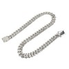 19.7in Necklace Rhombus Full Rhinestones Cool Double Layered Chain Necklace