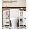 Akxomel Small Bathroom Cabinet with 2 Doors, Narrow Toilet Paper
