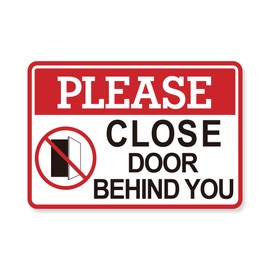Please Close Door Behind You Sign, Self Adhesive Weatherproof Vinyl Close The Door Stickers, Keep Closed Sign for Home Office Business Hospital Restroom School