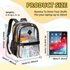 ASKSKY Clear Backpack for School, Thriple Compartments Heavy Duty Clear