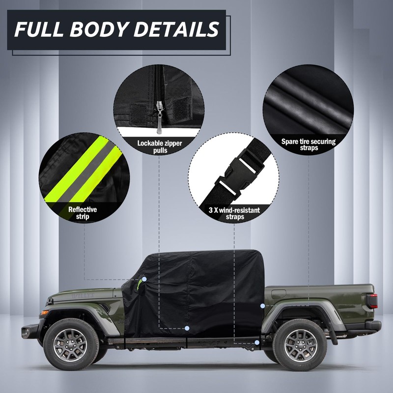 Car Cab Cover for Jeep Gladiator 2020-2025, Migaven Waterproof Cover