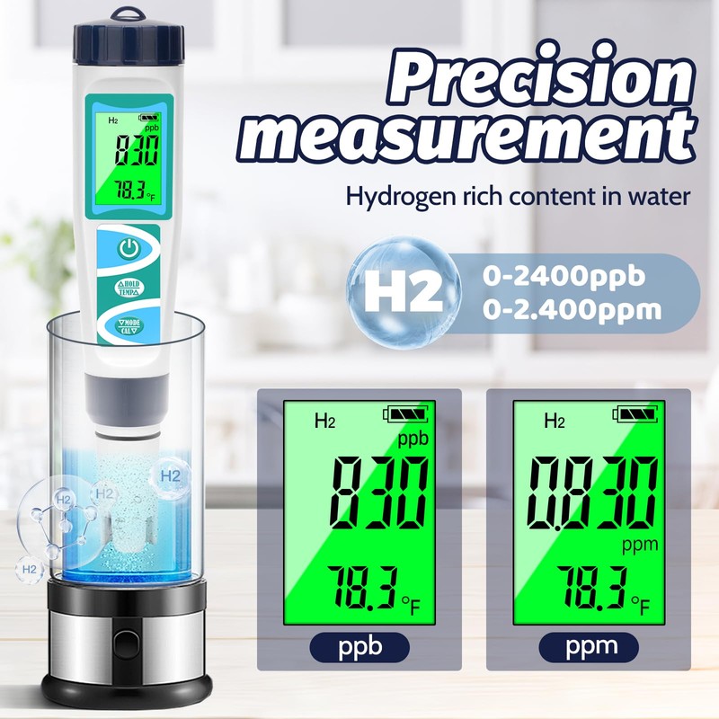ORAPXI Hydrogen Water Tester pH Meter for Drinking Water Multi-Functional