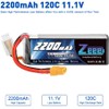 Zeee 3S 120C 2200mAh 11.1V Lipo Battery with XT60 Plug
