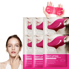 Soleneva 6 x Tight Lifting Double Chin Mask, Firming Double Chin Remover, V-Line Lifting Cloth Masks for Chin & Neck, Anti-Wrinkle & Moisturising, Face Mask for Face Tightening