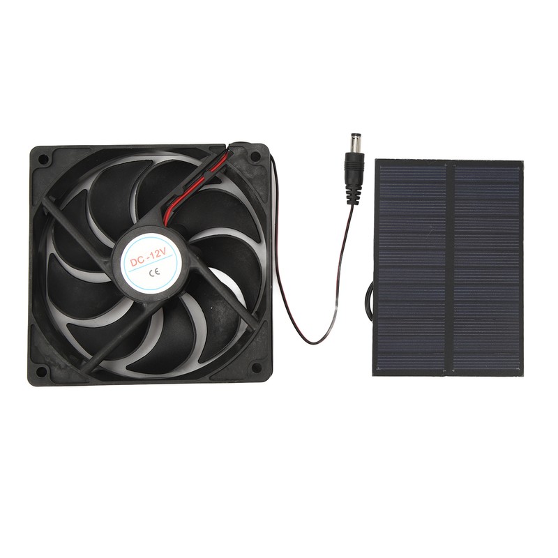 Outdoor Solar Panel Fan Kit Monocrystalline Silicon for Caravans Campers