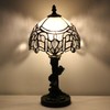 Small Tiffany Table Lamp Stained Glass Desk Lamp White Bending