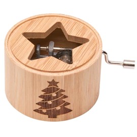 Music Box Bamboo with Christmas Song O Christmas Tree - music box by Kurbelwerk green-line, Christmas Edition, Christmas Tree Motif